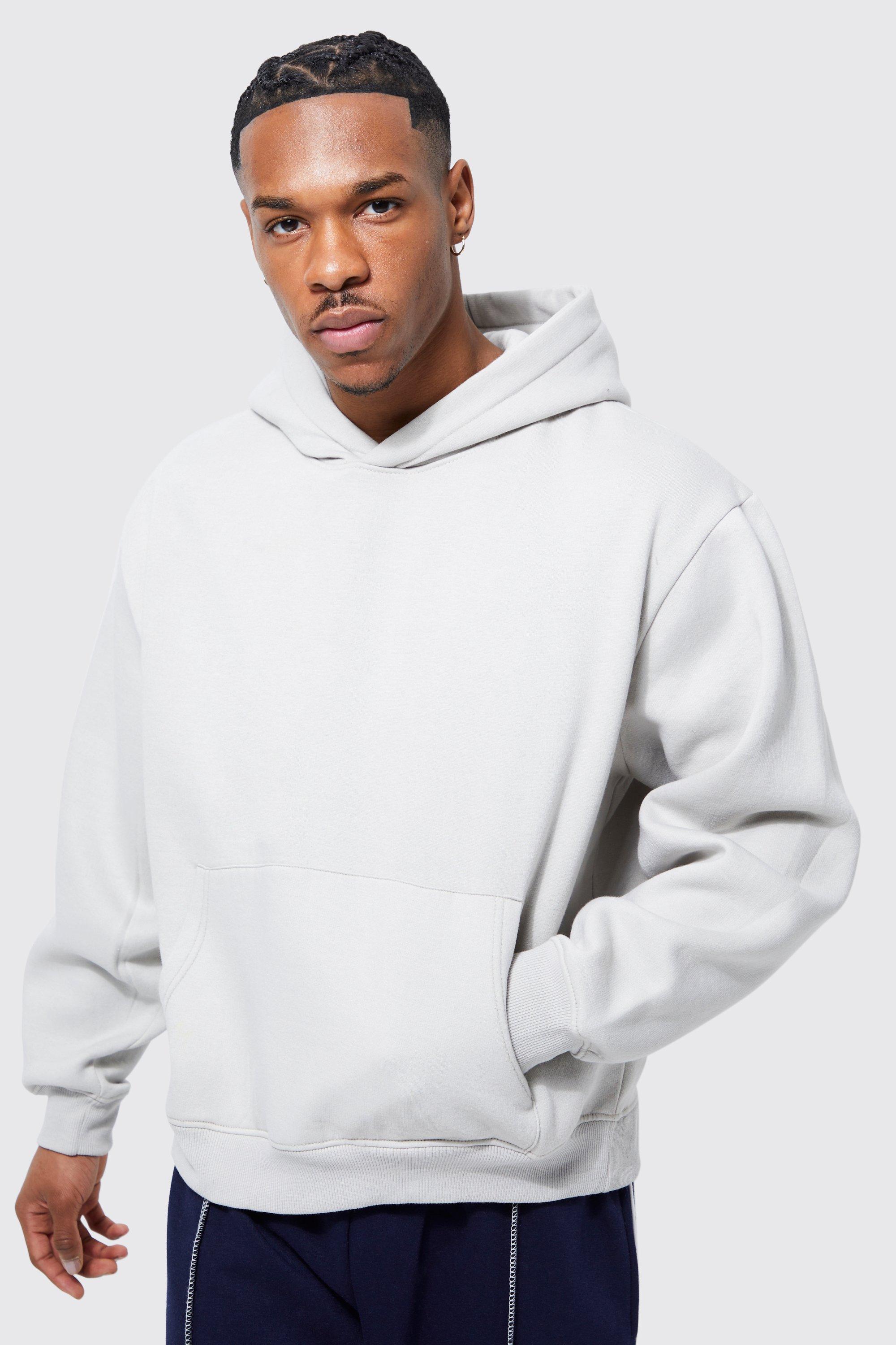 Grey boxy hoodie new arrivals